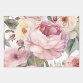 WASSERFARBPAPIER DER ROSE PEONY DEKORATIVE PAPIER (Vorderseite 2)