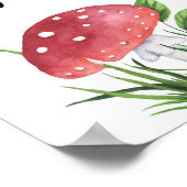 Wasserfarbpilze - Karten und Geschenke Babydusche Poster (Ecke)