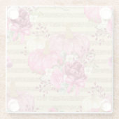 WASSERFARBPINK & GOLD PUMPKINS & FALL-BLUME GLASUNTERSETZER (Rückseite)