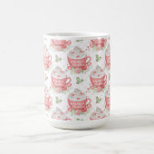 WASSERFARBPINK UND WEISSE SCHNITTSTELLEN MIT WEISS KAFFEETASSE (Mittel)