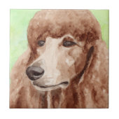 Wasserfarbpoodle Fliese (Vorderseite)