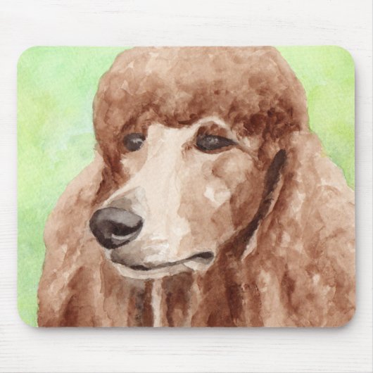 Wasserfarbpoodle Mousepad (Vorne)