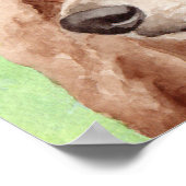 Wasserfarbpoodle Poster (Ecke)