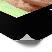 Wasserfarbpoodle Poster (Ecke)