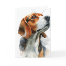 Wasserfarbporträt eines Beagles
