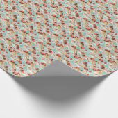 Wasserfarbquadrat, geometrischer Patchwork-Hinterg Geschenkpapier (Ecke)