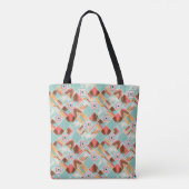 Wasserfarbquadrat, geometrischer Patchwork-Hinterg Tasche (Rückseite)