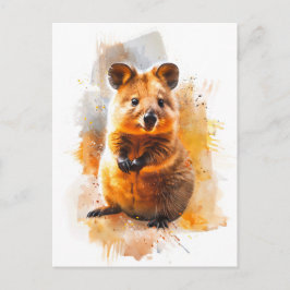 Wasserfarbquokka im natürlichen Lebensraum Postkarte