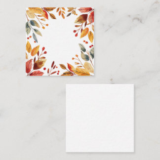 Wasserfarbrahmen im Herbst Mitteilungskarte