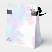 Wasserfarbrosa Blau-Gastgeschenk Hochzeit-Felder Geschenkschachtel (Rückseite)