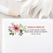 Wasserfarbrosa Blume Burst | RÜCKSENDEADRESSE (Insitu)