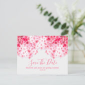 Wasserfarbrosa Hydrangea Save the Date Postkarte (Stehend Vorderseite)