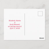 Wasserfarbrosa Hydrangea Save the Date Postkarte (Rückseite)