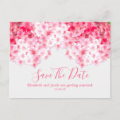Wasserfarbrosa Hydrangea Save the Date Postkarte (Vorderseite)