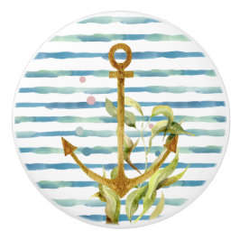 WASSERFARBSCHIFFE ANCHOR ART BEACH FERIENHAUS KERAMIKKNAUF