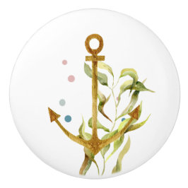 WASSERFARBSCHIFFE KUNSTKÜSTENHAUS KERAMIKKNAUF