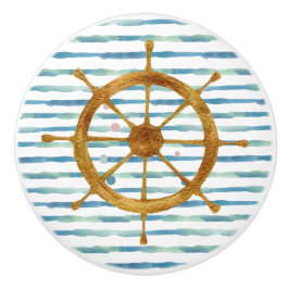 WASSERFARBSCHIFFE MIT KUNSTWERKSTUFE KERAMIKKNAUF