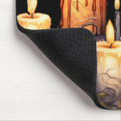 WASSERFARBSCHWARZE UND ORANGE HALLOWEEN KANDLAGEN MOUSEPAD (Ecke)