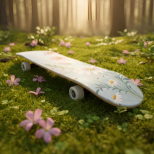 Wasserfarbskateboard Botanisches Design Skateboard