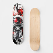 Wasserfarbskateboard für kosmische Astronauten Skateboard (Vorderseite)