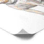 Wasserfarbskizze für den weißen Grubenbull Poster (Ecke)