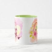 WASSERFARBSPLASH BOHO HERZFORMEN-DESIGN TASSE (Zentrum)