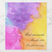 Wasserfarbspritze Weinetikett (Einzelnes Label)