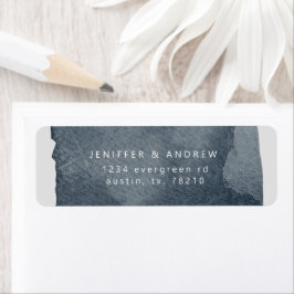 Wasserfarbstahl-blaues Waschrücketikett