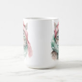 WASSERFARBTABBY MIT PINK & BLUE HAT SCARF KAFFEETASSE (Mittel)