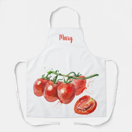 WasserfarbTomate Anpassbare Schürze (Vorderseite)