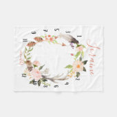 Wasserfarbtracker für Meilensteine, boho Fleecedecke (Vorderseite (Horizontal))