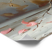 Wasserfarbvase mit Blume Poster (Ecke)