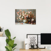 Wasserfarbvase mit Blume Poster (Heimbüro)