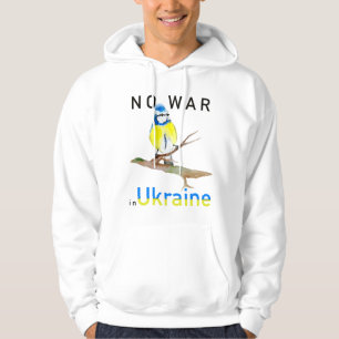Wasserfarbvogel Kein Krieg in der Ukraine Patch Au Hoodie