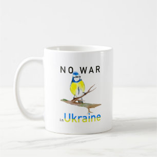 Wasserfarbvogel Kein Krieg in der Ukraine T - Shir Kaffeetasse