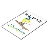 Wasserfarbvogel Kein Krieg in der Ukraine Tote Tas Notizblock (Linke Seite)