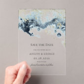 Wasserfarbwaagen Minimalistisch Save the Date Acryleinladungen (Insitu (Handheld))