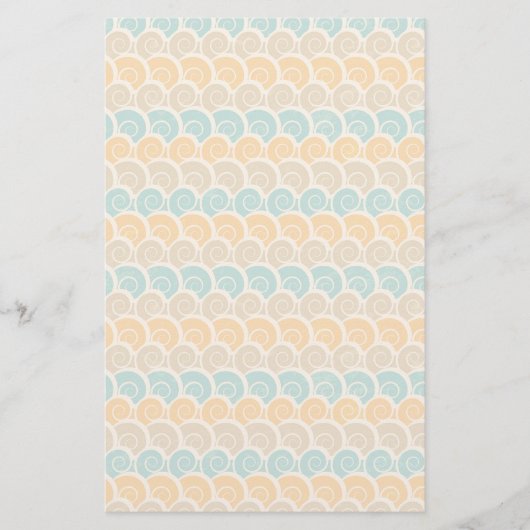 Wasserfarbwellen-Muster Briefpapier (Vorderseite)