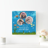 Wasserfauna und -flora im Ozean personalisiert dre Quadratische Wanduhr (Zuhause)