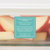 Wasserfeste aquamarin- und weiße Seifenzutaten Etiketten (Befestigt)