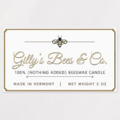 Wasserfeste Bienenwachskandle-Siegel Gold Border B Etiketten (Design 2)