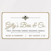 Wasserfeste Bienenwachskandle-Siegel Gold Border B Etiketten (Design 1)