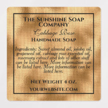 Wasserfeste Goldfolie und schwarze Seife