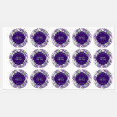 Wasserfeste Lavendel-Blume Kosmetikmarke Etiketten (Blatt)