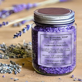 Wasserfeste lila Folie und schwarze Seifenkosmetik Etiketten