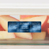 Wasserfeste, Vintage blaue Folienseife Etiketten (Befestigt)