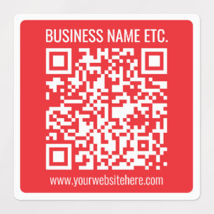Wasserfester Erstelle Deinen eigenen QR-Code Rot Etiketten