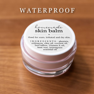 Wasserfester selbstgemachter Balsam-Aufkleber Etiketten