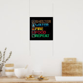 Wasserfeuerfutter für Unterkünfte - Überleben Blei Poster (Küche)