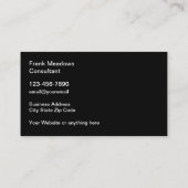 Wasserfilter und Testdienst Visitenkarte (Rückseite)